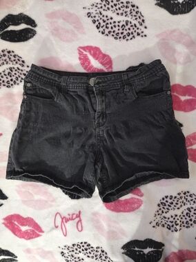 Women's Black Denim Shorts
